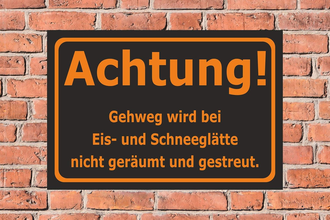 Schild Schnee- und Eisglätte - 60x40cm - Bohrlöcher - 3mm Aluverbund – 20 VAR S00018-033-H 60x40cm –