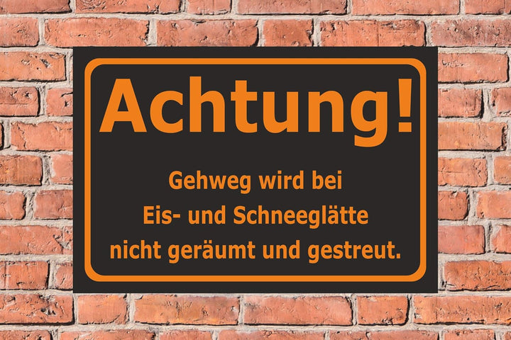 Schild Schnee- und Eisglätte - 60x40cm - Bohrlöcher - 3mm Aluverbund – 20 VAR S00018-033-H 60x40cm –