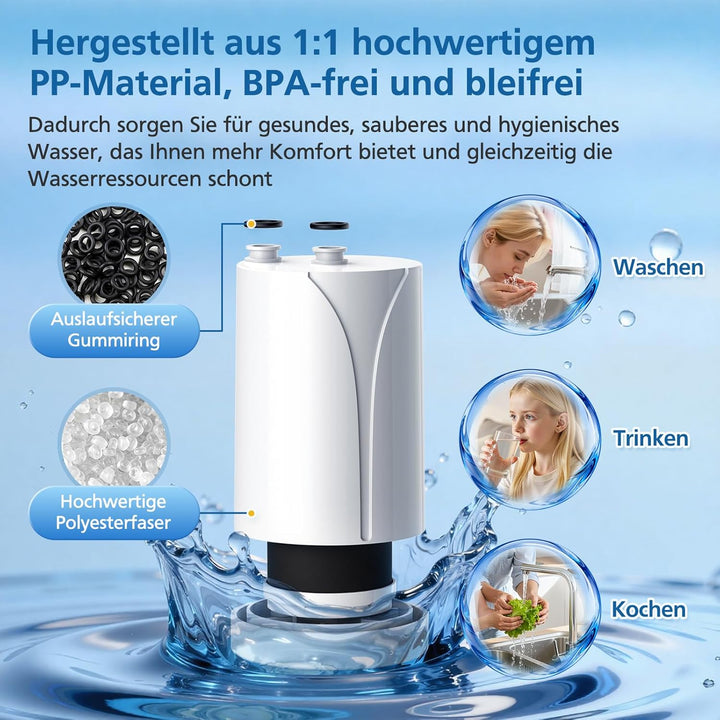 Filterkartusche für Brita On Tap HF/V/V-MF Wasserhahn 600L, Wasserfilter für BRITA On Tap V Filterka