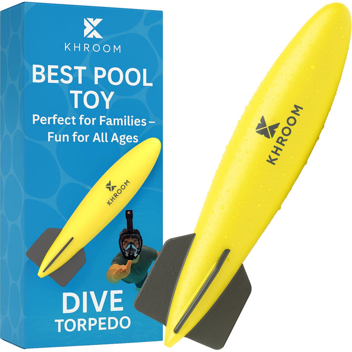 Khroom Torpedo Pool Spielzeug für Kinder &amp; Erwachsene, Tauchspielzeug | Gleitet bis 10 m | ohne Elek