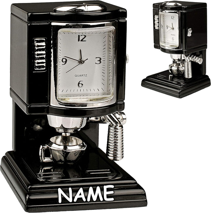 alles-meine.de GmbH kleine - Tischuhr/Miniatur - Uhr - Kaffemaschine - Kaffeeautomat/Küchenmaschine