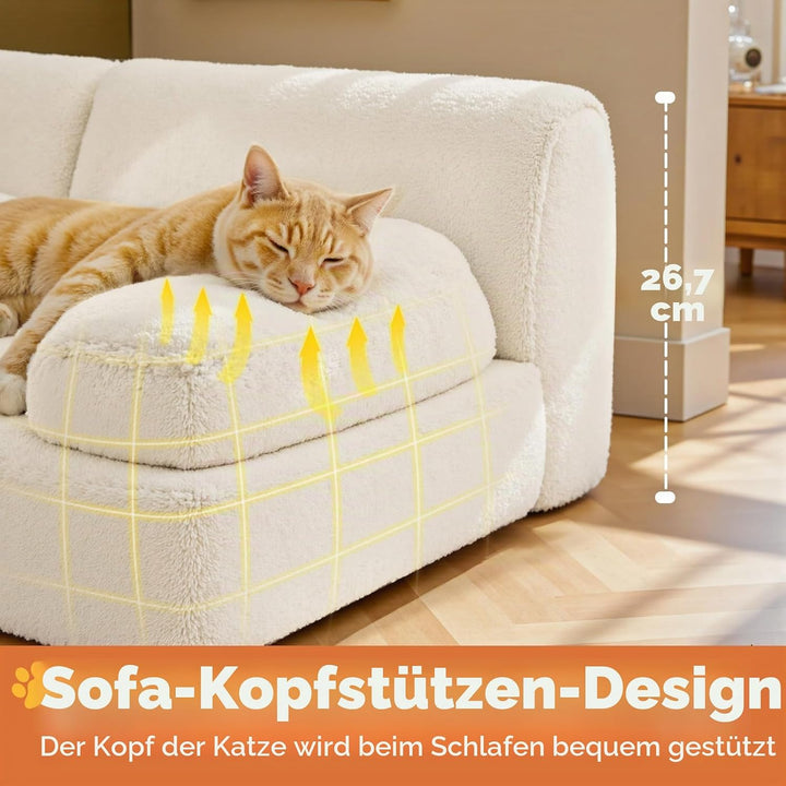 Gimars Grosse Katzen Bett – 10% mehr Füllung, Orthopädisches, Flauschiges, Waschbares Katzenbett mit
