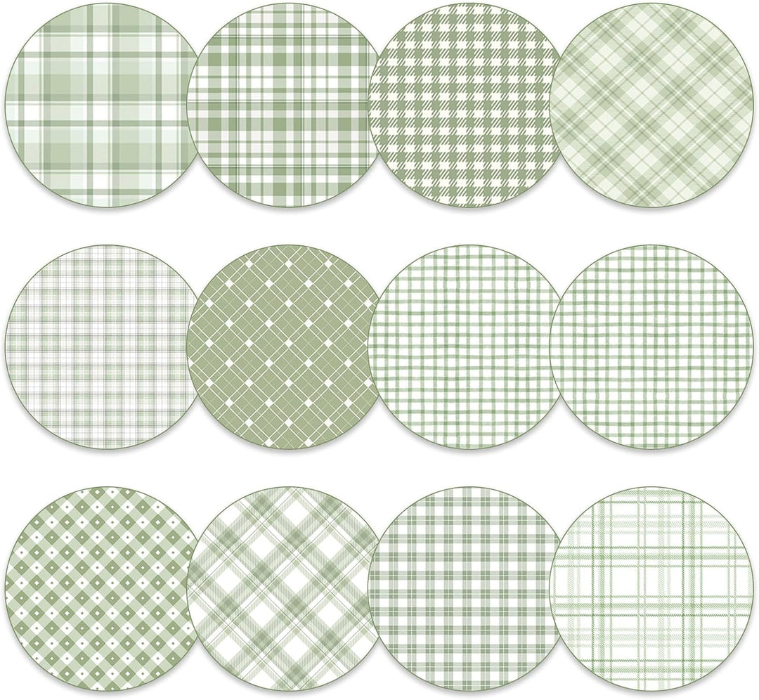 36 Blat Scrapbook Papier 30x30 cm Bastelpapier mit Muster (Grün) | Doppelseitiges Motivpapier Bunt D