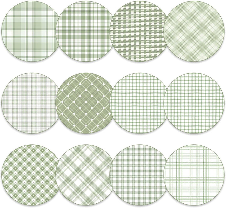 36 Blat Scrapbook Papier 30x30 cm Bastelpapier mit Muster (Grün) | Doppelseitiges Motivpapier Bunt D