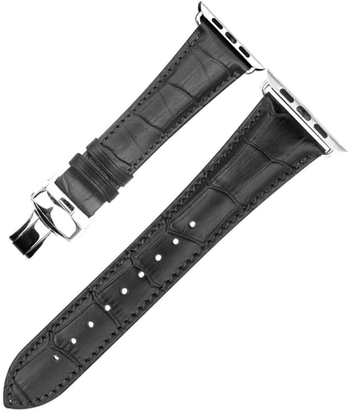 CoverKingz Leder Armband kompatibel mit Apple Watch Armband 42mm/44mm/45mm/49mm - Lederarmband für A