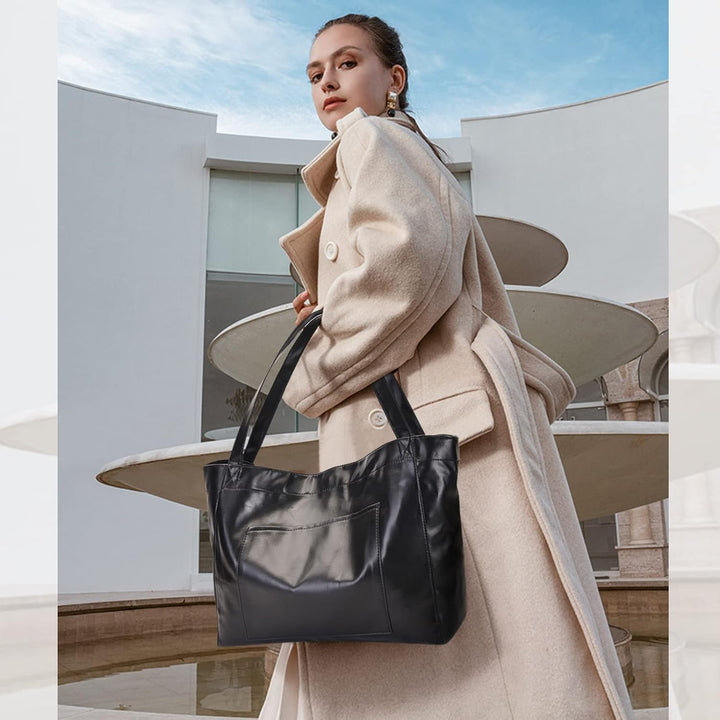NICOLE &amp; DORIS Handtasche Damen Gross Shopper Tasche Casual Schultertasche Weiche Leder Tragetasche
