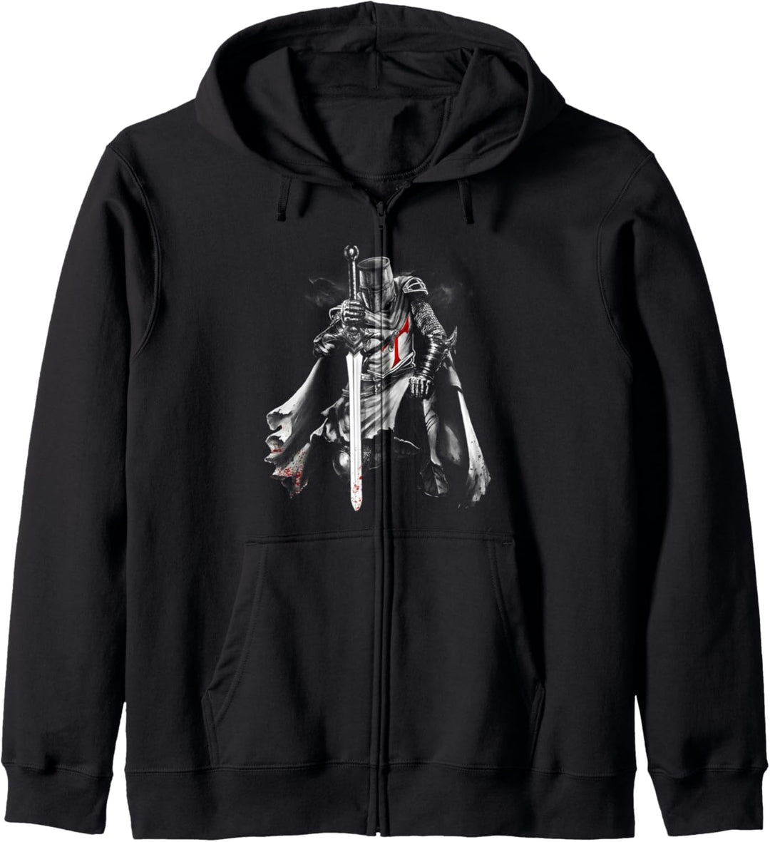 Knight Templar Knee - Jesus - Cross - Knight Warrior Men Tee Kapuzenjacke