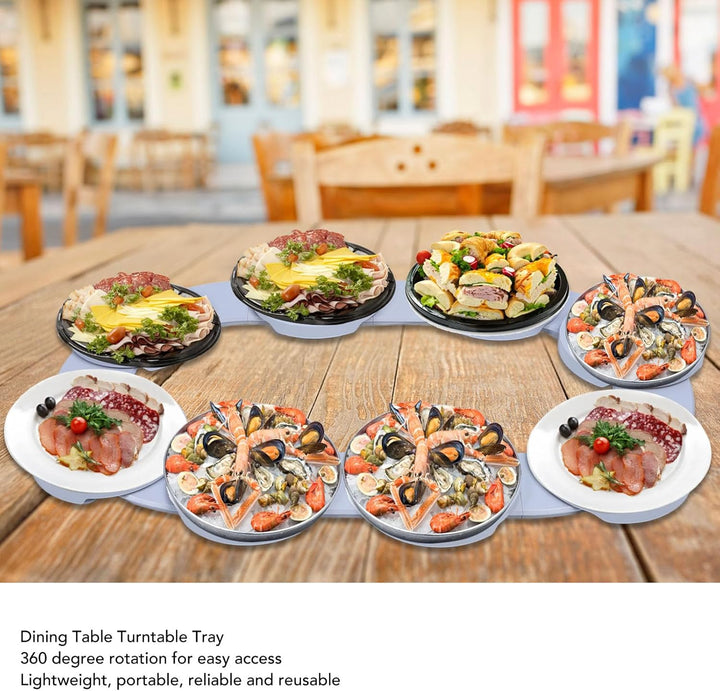 Lazy Susan Drehteller-Tablett, um 360 Grad Drehbarer Esstisch-Drehteller, Tragbares Rotierendes Lebe