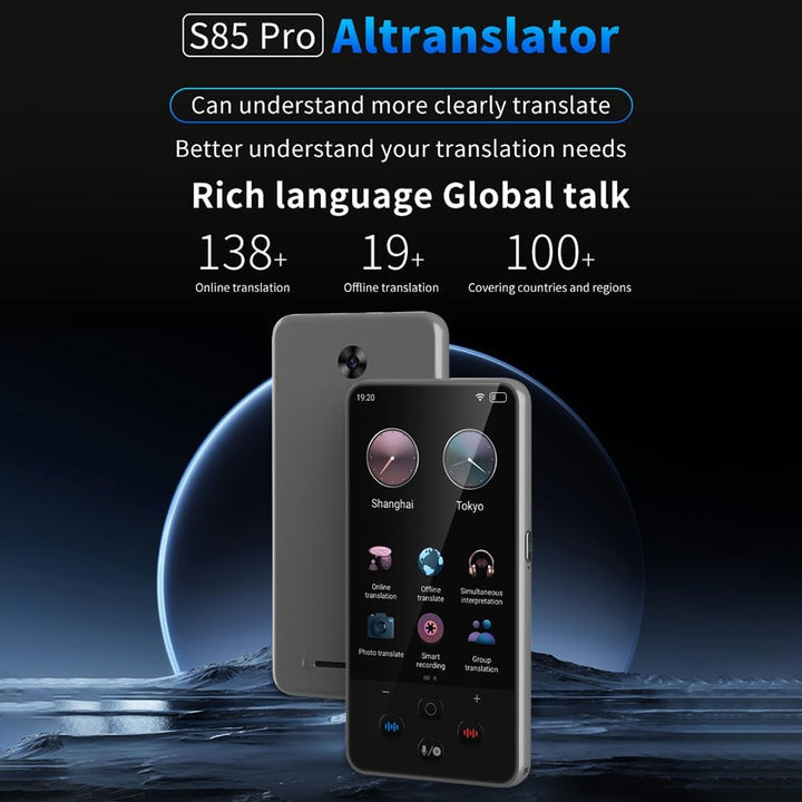 Bisofice S85 Pro Übersetzer Sprachübersetzer Gerät mit 138 Sprachen, Übersetzer mit sprachausgabe, 4