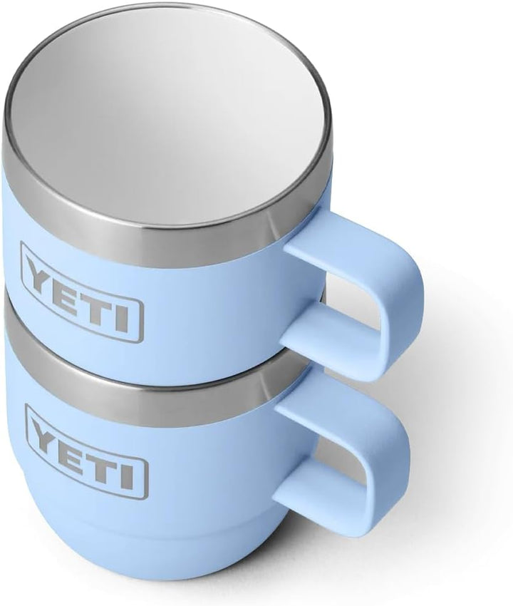 YETI Rambler Stapelbare Tasse Mit DuraSip Keramikbeschichtung, Big Sky Blue, 2 Pack 6 oz (177 ml), B