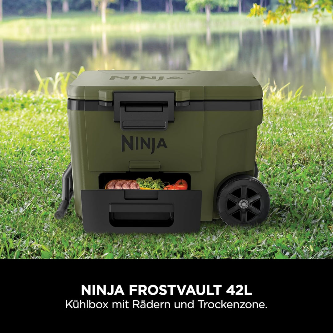 Ninja FrostVault Kühlbox mit Rollen und Isolierung, mit Ninja Thirti Flasche & Kühlakku, integrierte