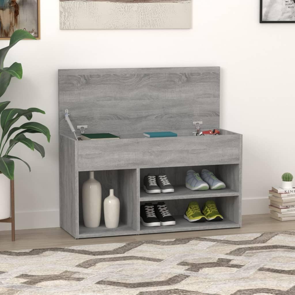 vidaXL Schuhbank, Schuhschrank mit viel Stauraum, Schuhregal für Flur Eingangsbereich, Sitzbank Flur