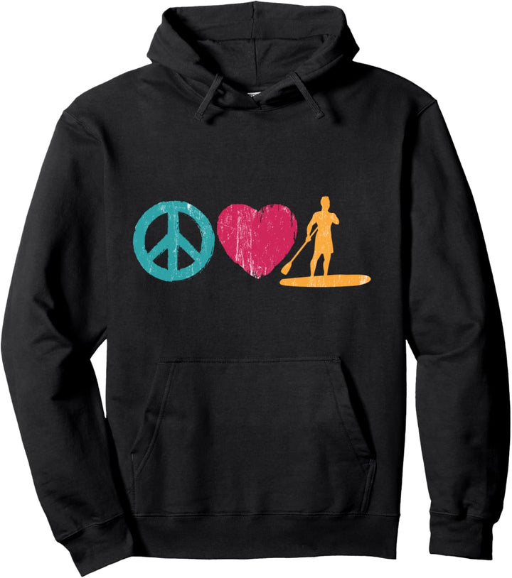 SUP Peacezeichen Hippie Peace Wassersport Stand Up Paddeln Pullover Hoodie
