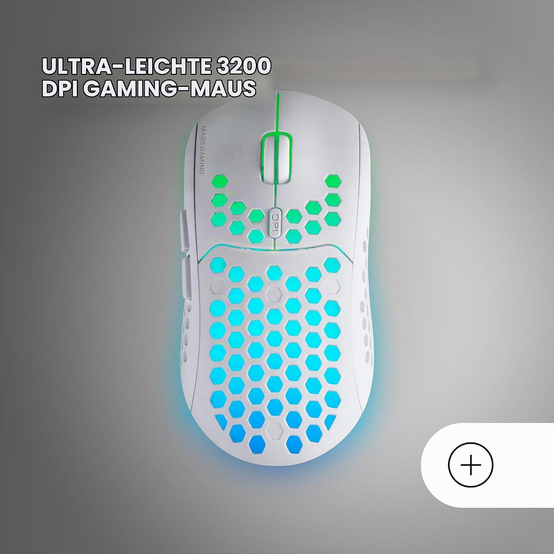 Mars Gaming MCPWX, Italienisch, Kabelloses Gaming-Combo, DualPro Link 2.4GPRO-Technologie, Vollforma