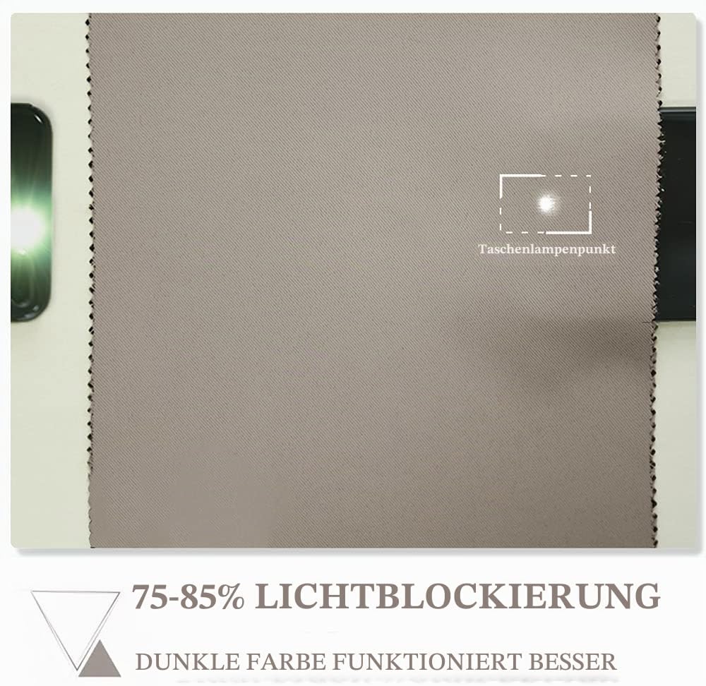 PONY DANCE Verdunkelungsvorhang Ösen 2er Set H 228 x B 167 cm Blickdichte Gardinen für Schlafzimmer