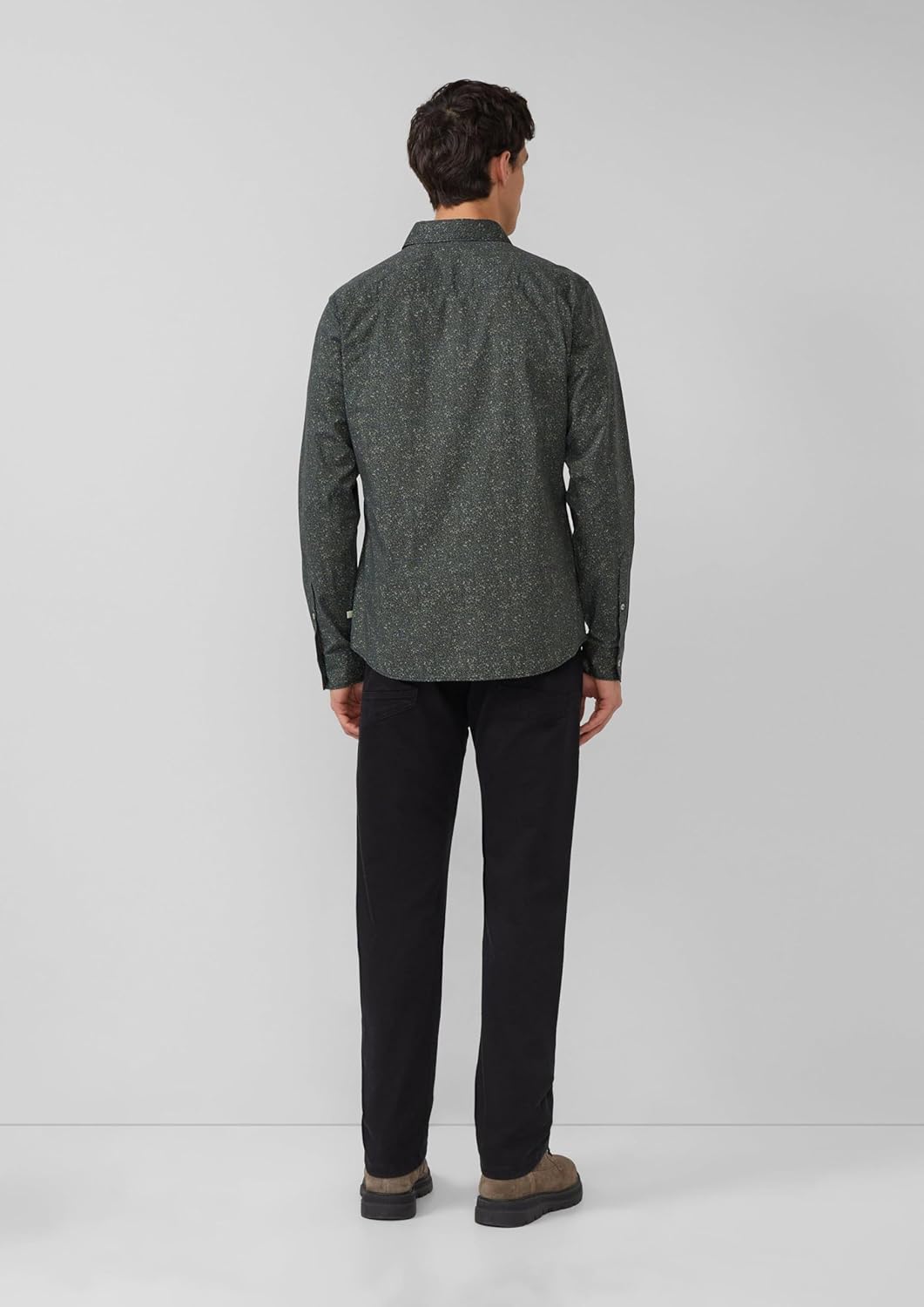 s.Oliver Slim Fit: Hemd aus Baumwollstretch mit All-over-Print 3XL 79a0_olivgrün, 3XL 79a0_olivgrün