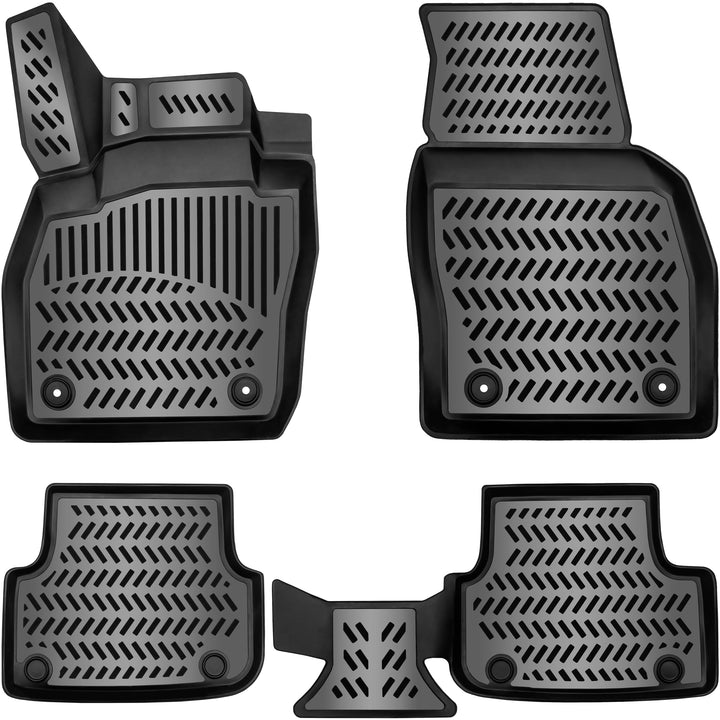 Design 3D Gummimatten Set für OPEL CORSA D Baujahr 2006-2014 | Fussmatten Extra hoher Rand CORSA D (