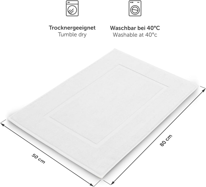 Blumtal 2er Set Premium Frottier Badematte - Badeteppich Oeko-TEX® Zertifiziert, waschbarer Badvorle