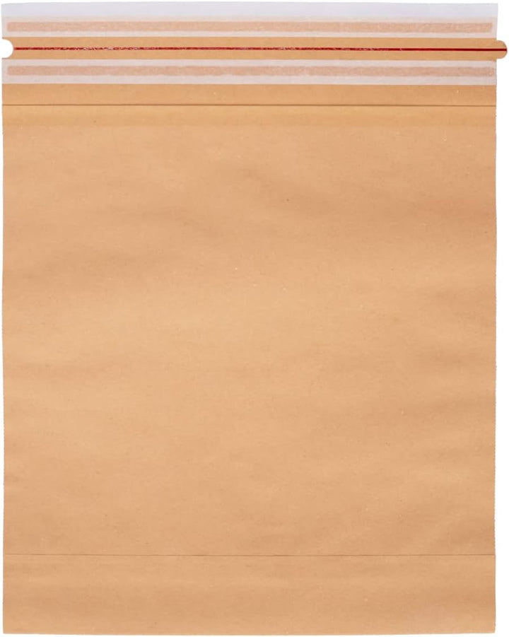 100 Versandbeutel aus Kraftpapier 120 g/m² wiederverschliessbar 42 x 44 cm | Grösse und Stückzahl wä