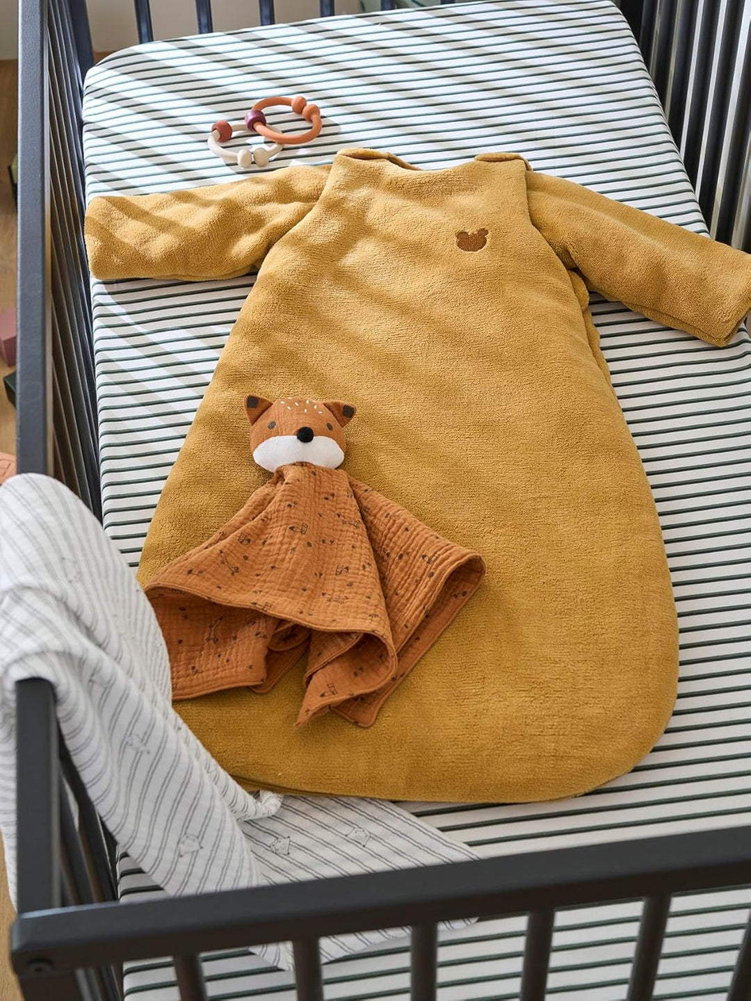Vertbaudet Baby Winterschlafsack ALASKA, Ärmel abnehmbar Gelb 68, Gelb 68