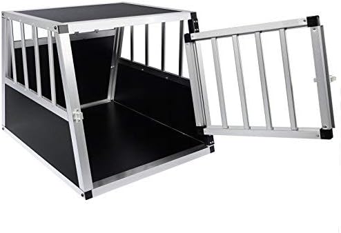 EUGAD Hundetransportbox Alu Hundebox Reisebox Autobox für kleine/mittlere Hunde Französische Bulldog