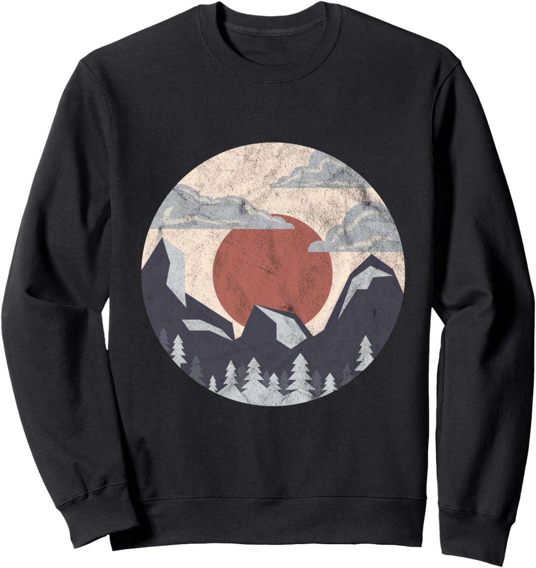 Natur Berge Wandern Wald Berge Camping Abenteuer Sonne Sweatshirt