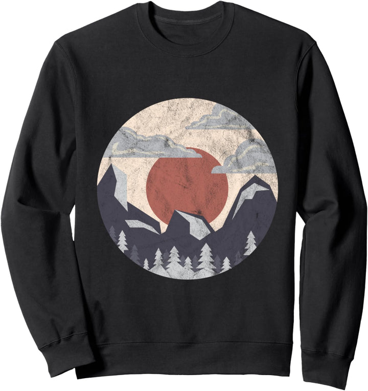 Natur Berge Wandern Wald Berge Camping Abenteuer Sonne Sweatshirt
