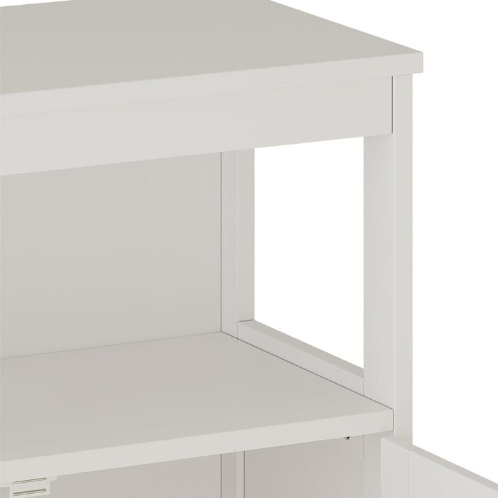 Vicco Midischrank Rosario, Weiss, 60 x 80 cm mit Türen und offenem Fach Sideboard, Sideboard