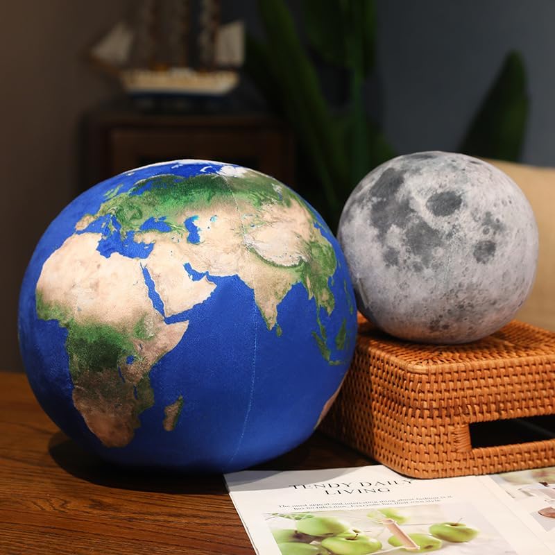 Sonne, Mond, Mars und Erde Plüschkissen, Universum-Serie Plüschtiere Realistische Stellare Planeten