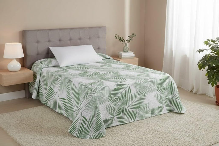 VIALMAN Tagesdecke Bouti, leicht 105x190 cm grün, 105x190 cm Grün