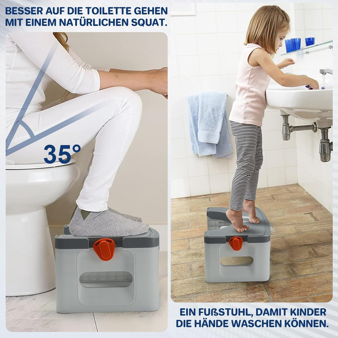 Nagoyuki Toilettenhocker Erwachsene, Klappbarer Toilettenhocker - Schnelle Hilfe gegen Hämorrhoiden,