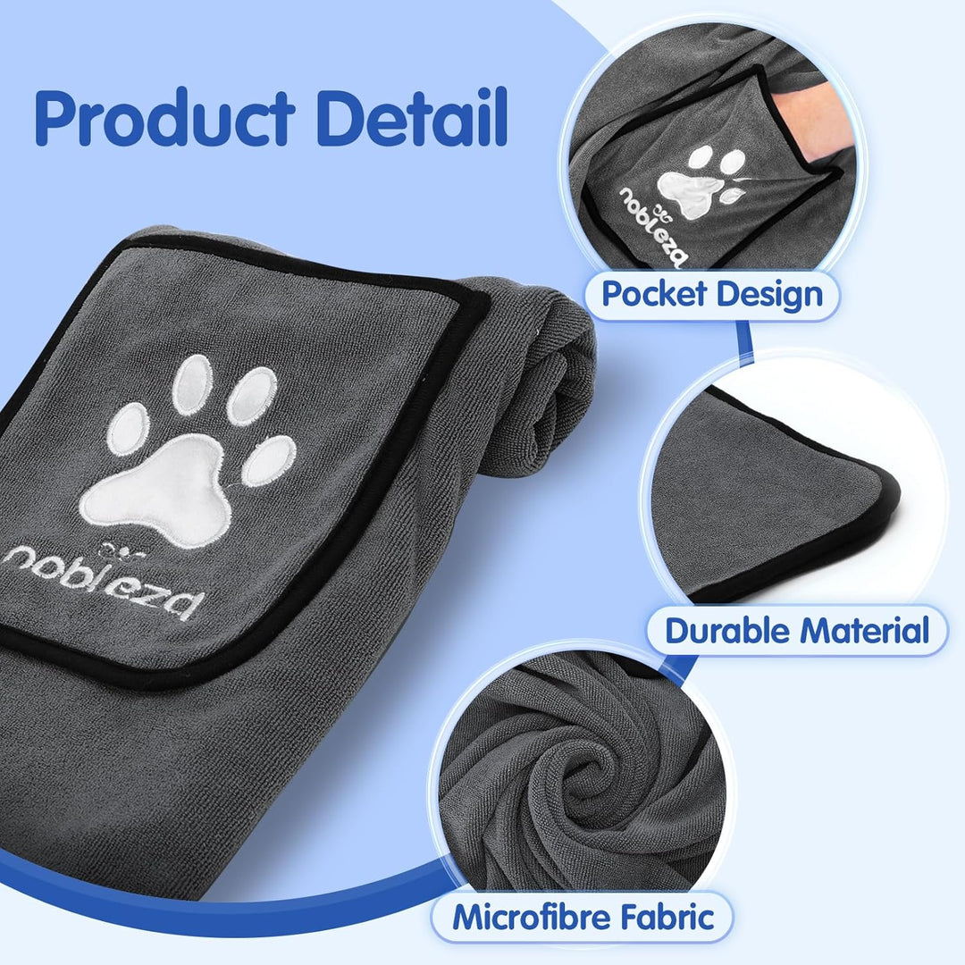 Nobleza Hundehandtuch, Mikrofaser Hundehandtuch, Hundehandtuch extra saugfähig, Weich & Langlebig Pr