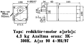 AC 220V 90W Motor mit einstellbarer Drehzahl Stufenlos regelbarer Frequenzumrichtermotor mit Getrieb