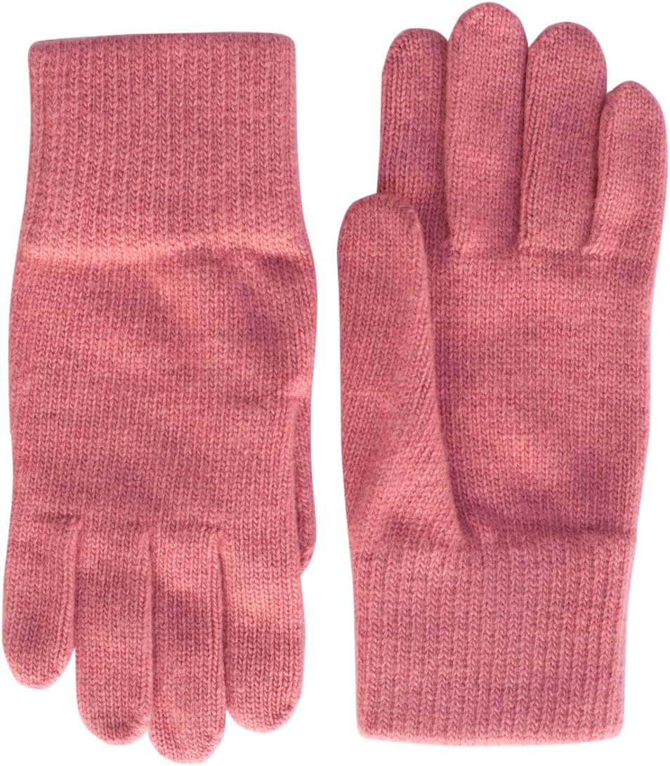 FosterNatur, Merino Damen Wollhandschuhe/Fingerhandschuhe, 100% Wolle Merino extrafein 6 Desert rose