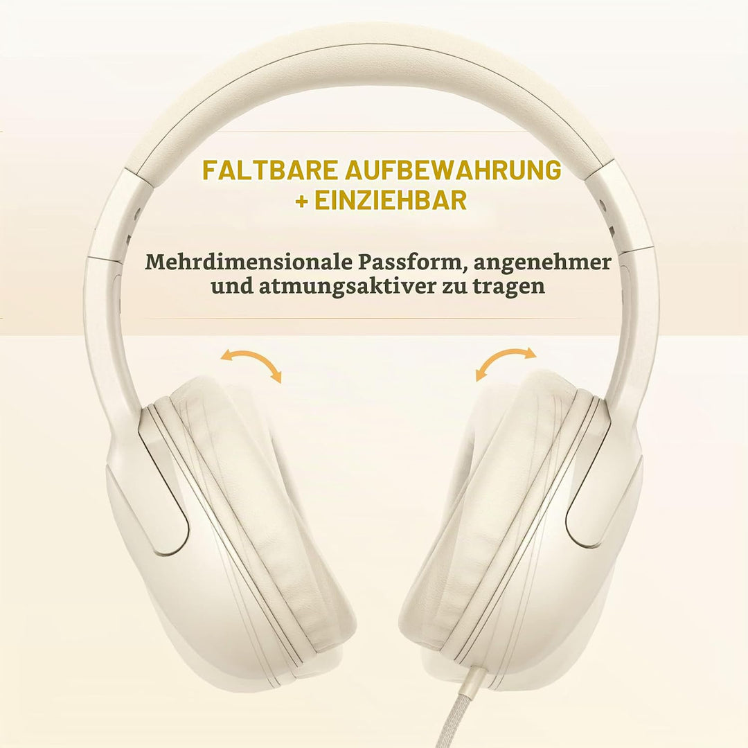LORELEI E5 Kabelgebundene Kinder-Kopfhörer mit Faltbarer &amp; 3,5mm Klinkenbuchse Verwicklungsfreie Nyl