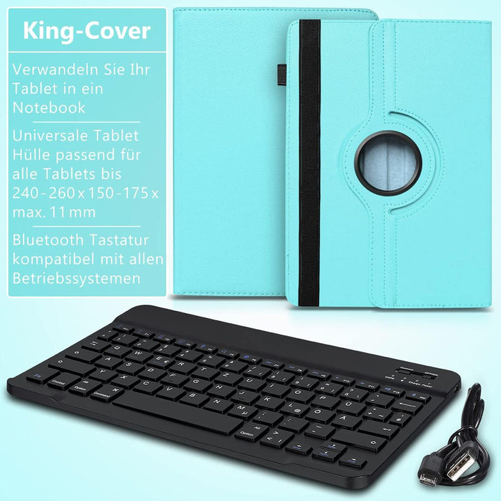 Tablet Hülle kompatibel mit Blackview Tab 20 16 15 13 12 11 10 Pro 9 8 8E Tasche Schutzhülle Bluetoo
