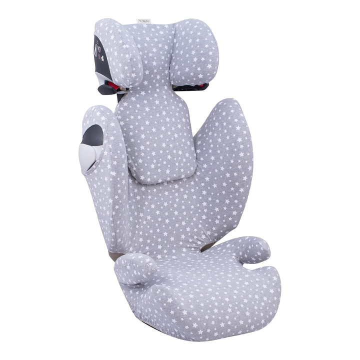 JYOKO Kids Bezug für Autositz Kompatibel mit Cybex Solution M und Pallas B - Fix (White Star), WHITE