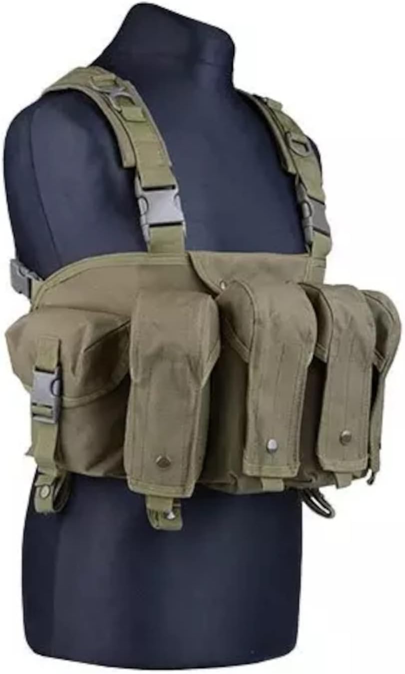 Gunfire Tactical Commando Chest Tactical Vest Universelle Grösse Olive, Universelle Grösse Olive