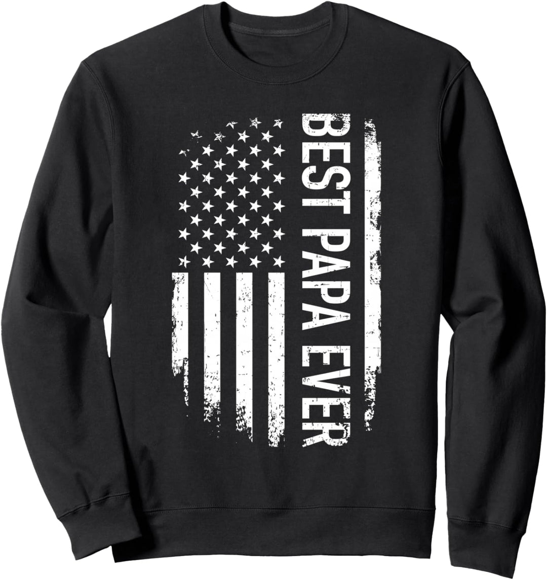 Bester Papa USA Flagge Sweatshirt