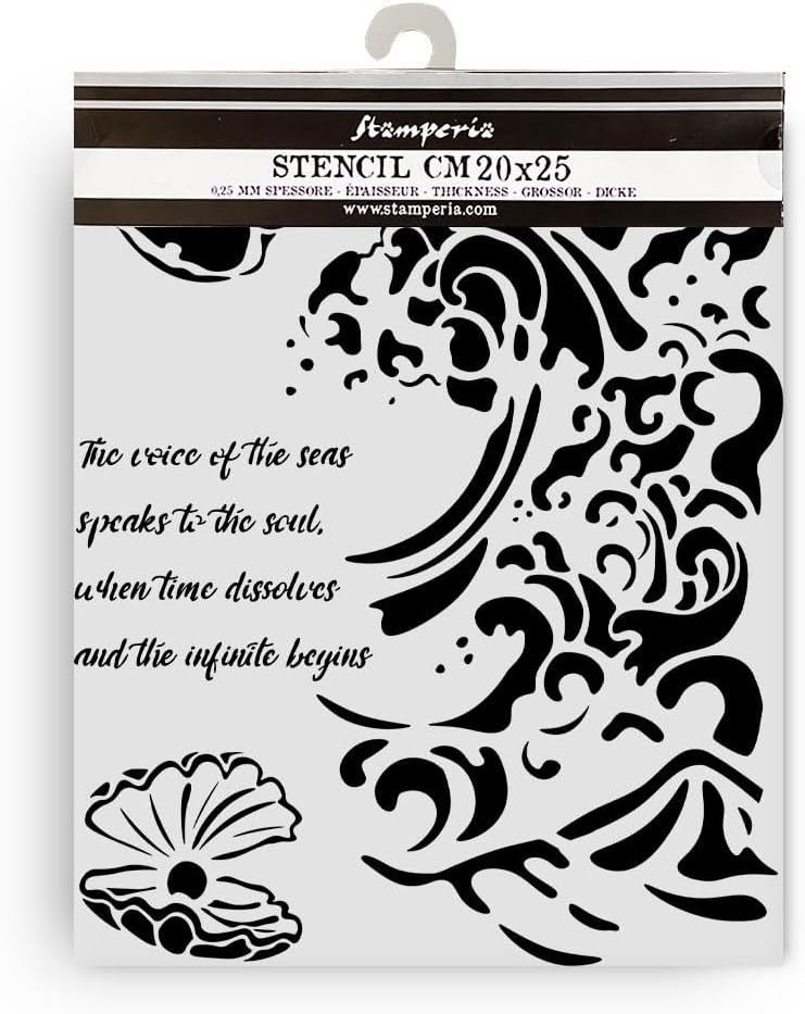 Stamperia - Thick Stencils for Scrapbooks, Albums, Cards, Bullet Journalling, and More, Flexible Mat