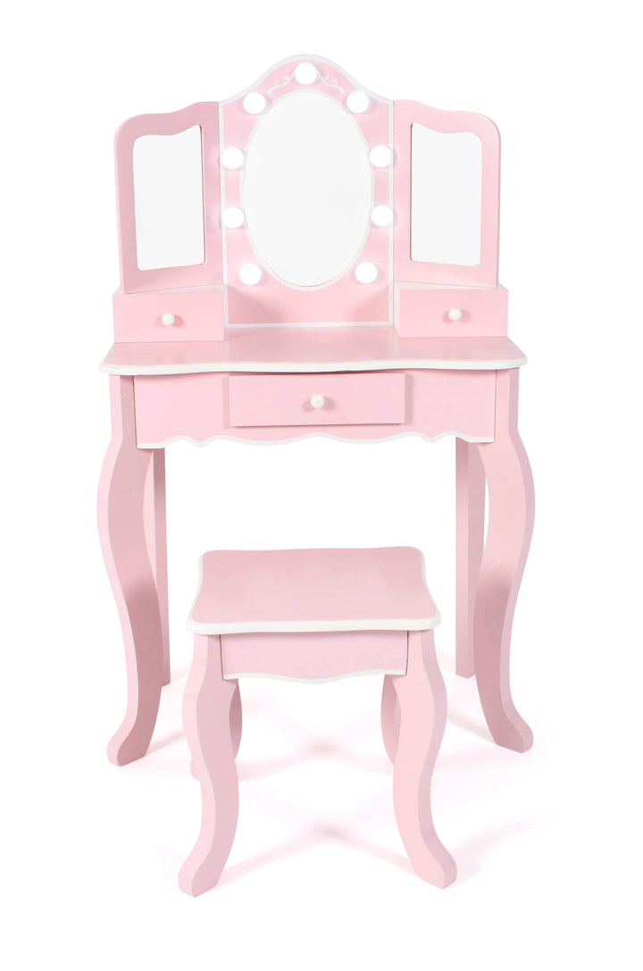 Bayer Chic 2000® Schminktisch Kinder mit LED Beleuchtung & Hocker – Bruchsichere Spiegel & Ausreiche