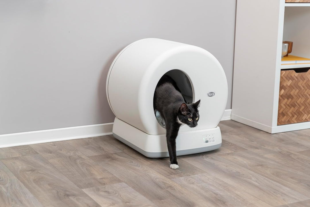 Trixie selbstreinigende Katzentoilette 53 x 55,5 x 52 cm – für anhaltende Sauberkeit – praktisches,