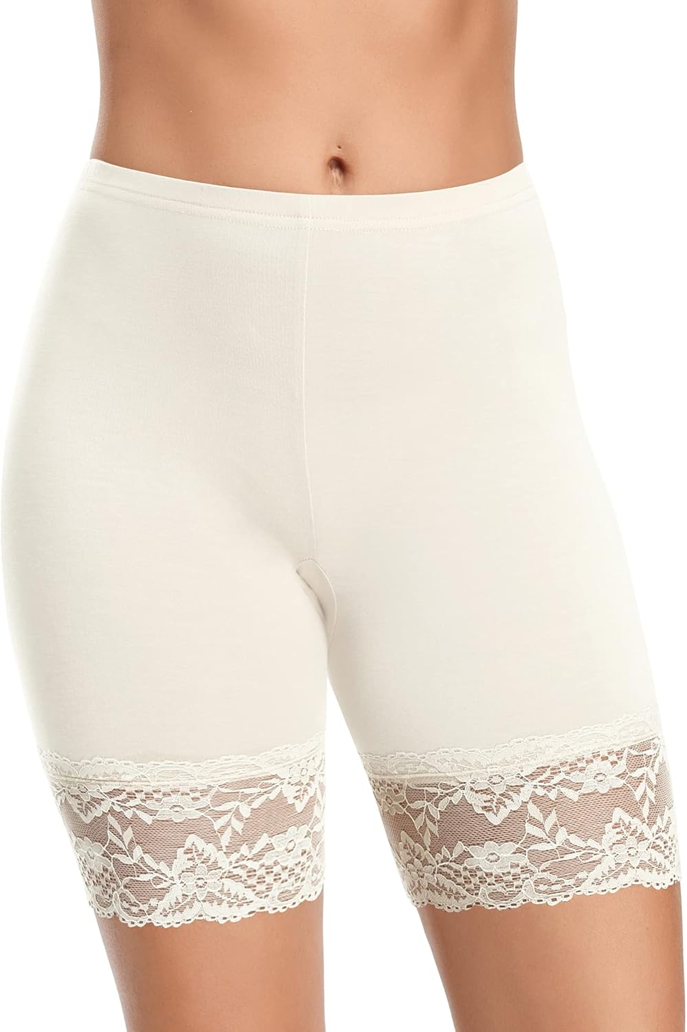 YARRCO Damen Unterhose Spitze Unter Rock Kurze Hose Unter Kleid Radlerhose Slipshorts Hohe Taille Sh