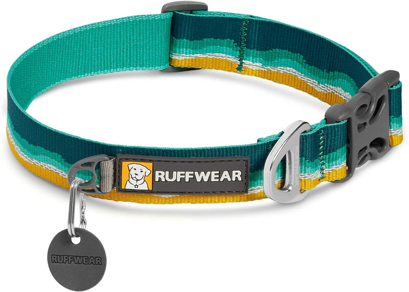 RUFFWEAR Crag Hundehalsband, Reflektierendes und Bequemes Halsband für den Täglichen Gebrauch, Meere