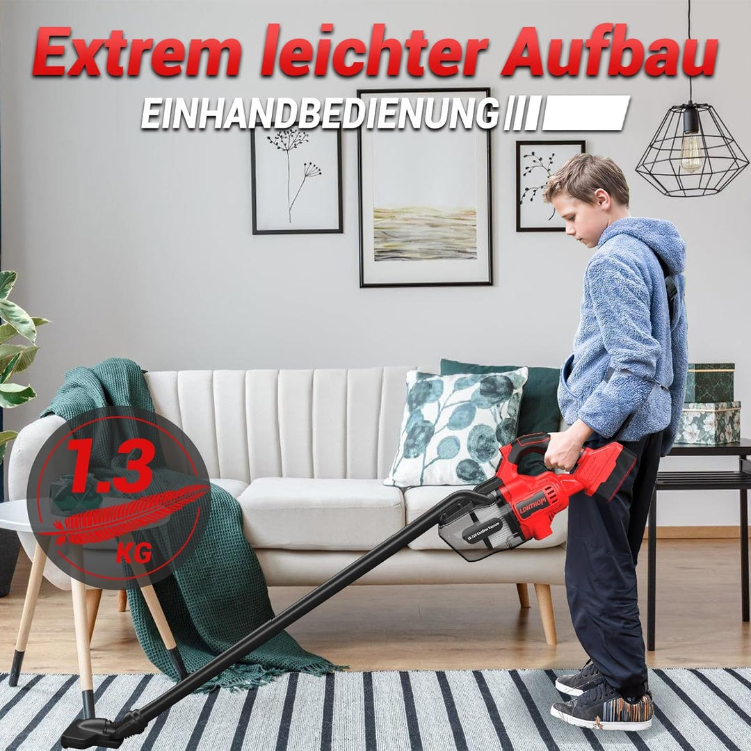 LDHTHOPI Akku Staubsauger für Makita 18V,20000 Pa Starke Saugleistung,1,28 kg Leichter Staubsauger m