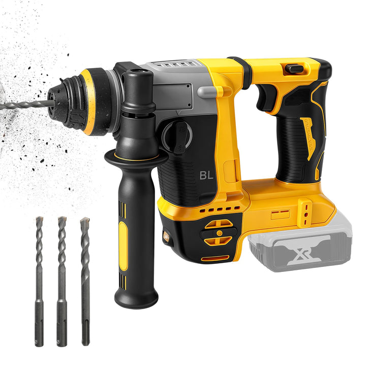 1250W Akku Kombihammer und Bohrlöcher 2-in-1 kompatibel mit DeWalt 20V Akku(ohne Akku),22 mm Bürsten