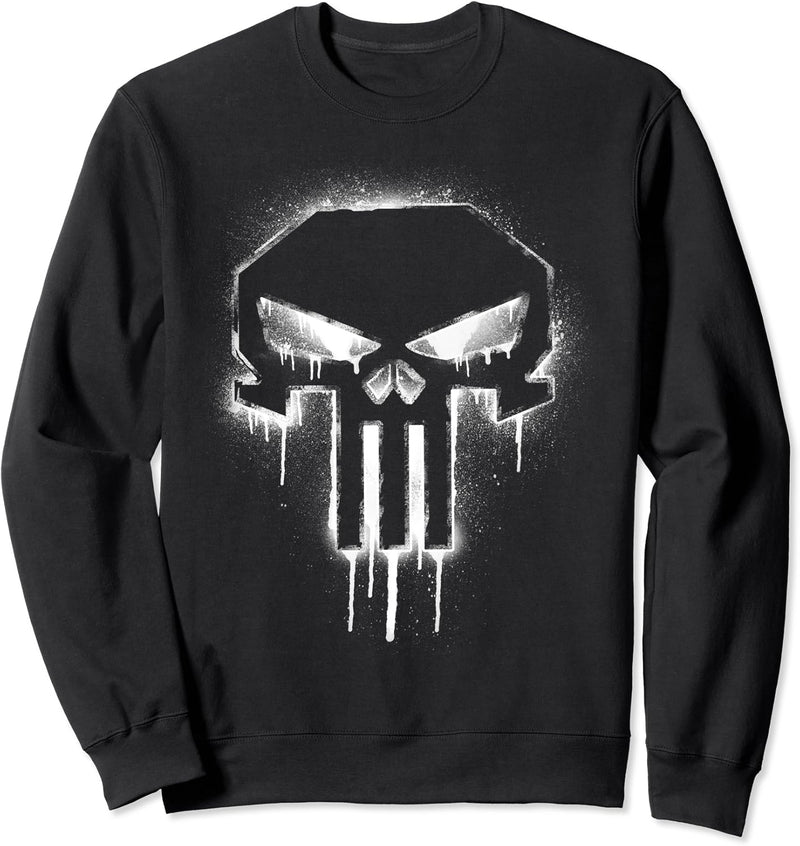 Marvel The Punisher Spray Painted Skull Drip Sweatshirt