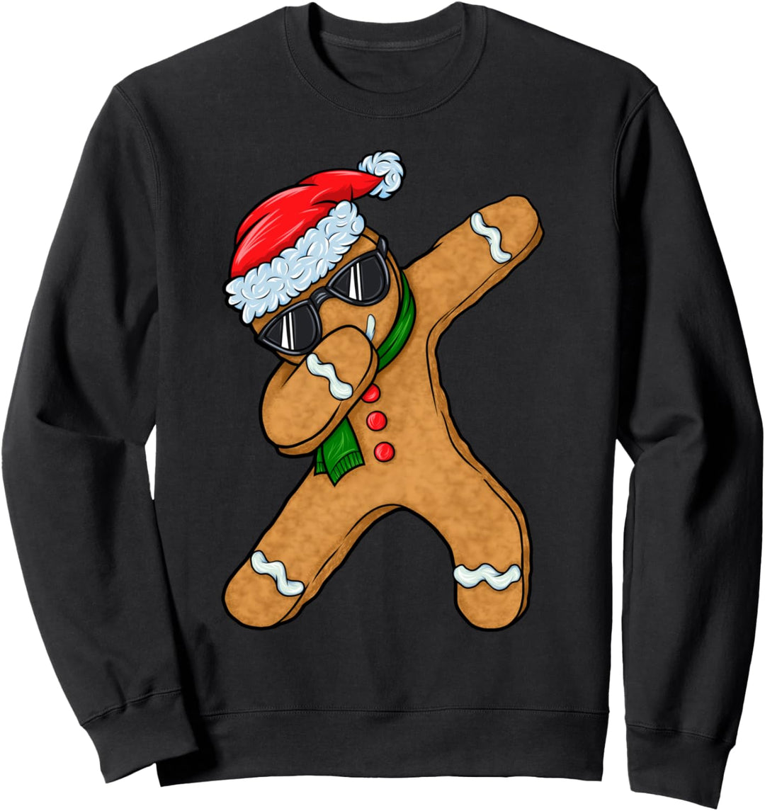Dabbing Gingerbread Man Cookie Santa Christmas Gingerbread Sweatshirt