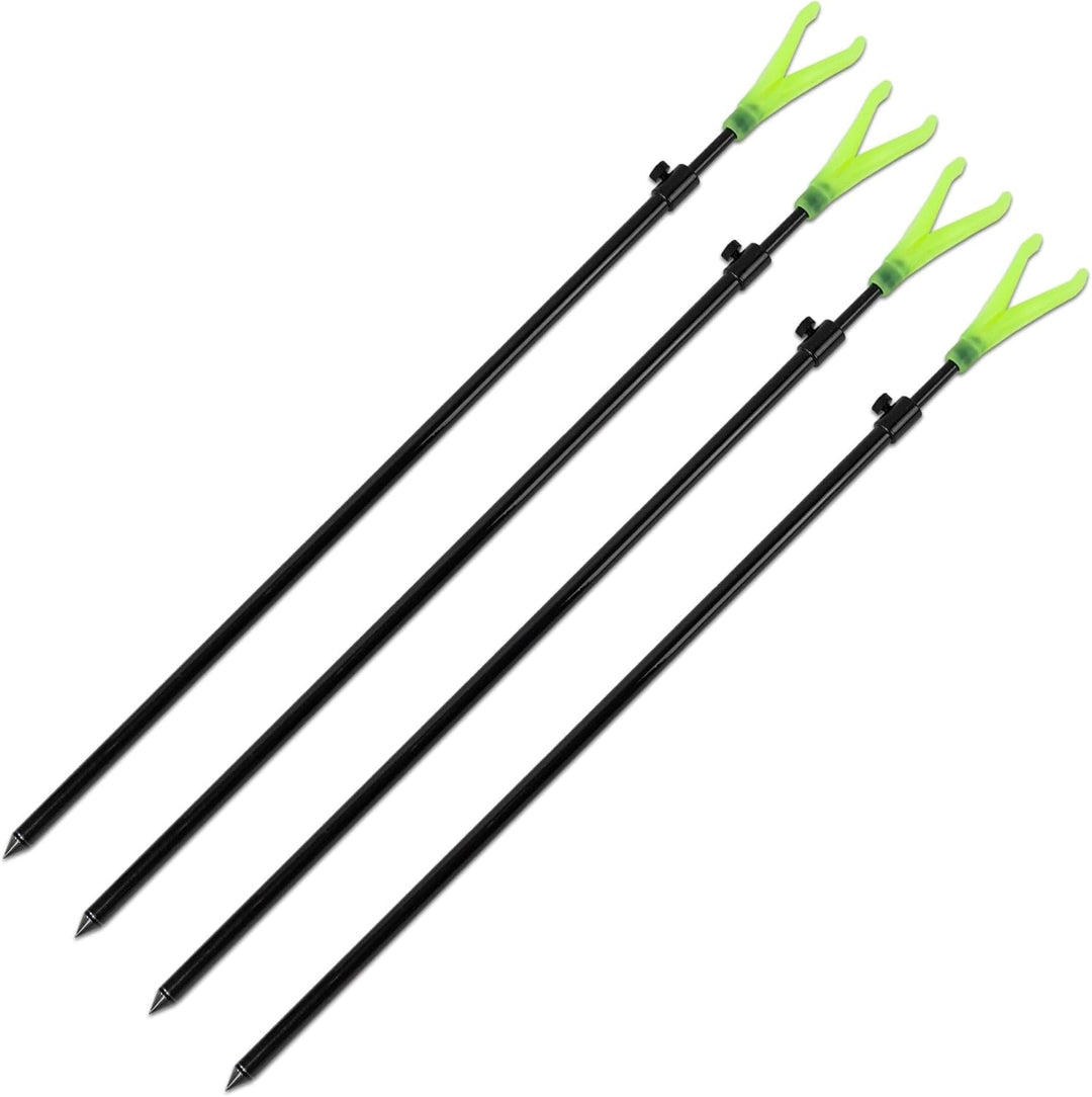 4 Stück Rutenhalter Bankstick Rutenständer mit U/V-Rutenauflage Alu 50-90cm 75-120cm 4 Stück 50-90cm