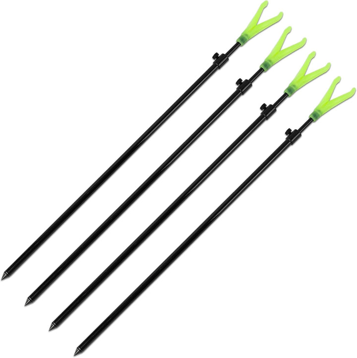 4 Stück Rutenhalter Bankstick Rutenständer mit U/V-Rutenauflage Alu 50-90cm 75-120cm 4 Stück 50-90cm